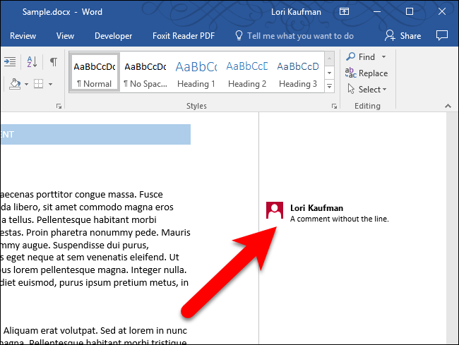 Bagaimana Cara Menghapus Komentar di Ms Word Melalui Kursor