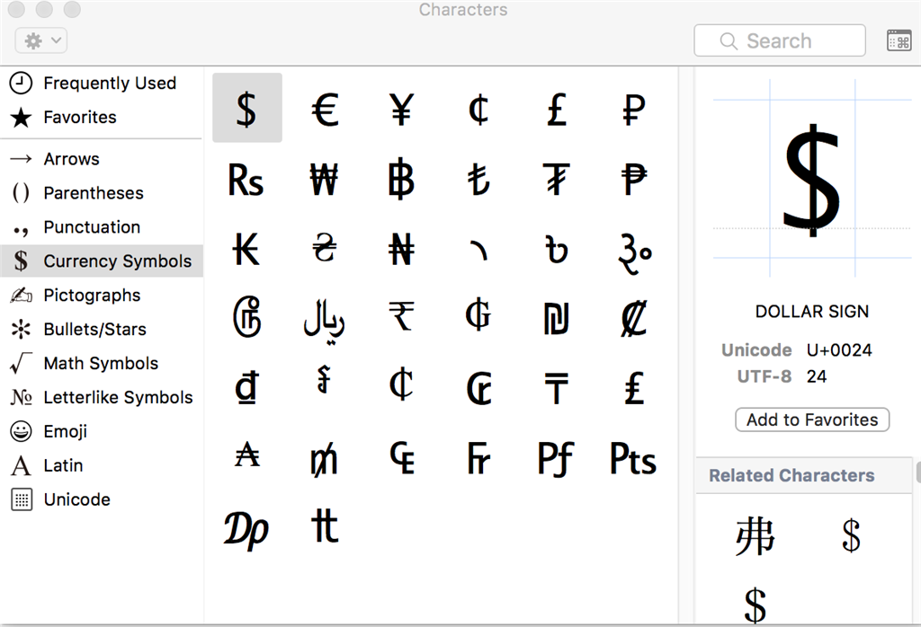 Berikutnya, kamu bisa memilih menu Currency Symbols.