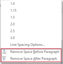 Berikutnya, silahkan ketuk opsi Remove Space Before Paragraph apabila sebelumnya kamu menggunakan opsi Add Space Before Paragraph.