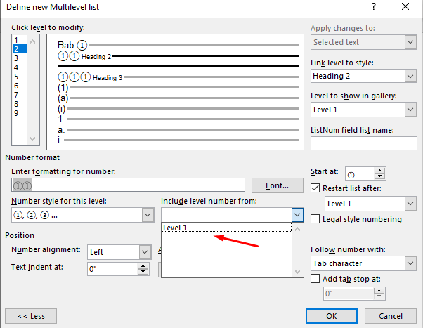 Cara Membuat Sub Bab di Word dengan Multilevel List