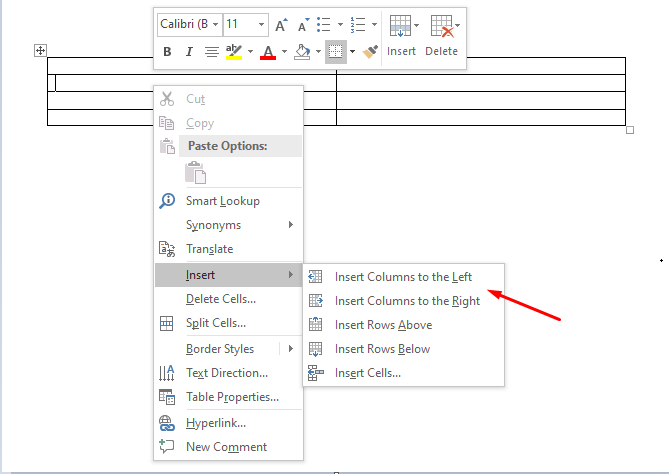 Cara Menambah Baris di Word dalam Tabel