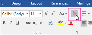 Cari Clear Formatting, kemudian klik.