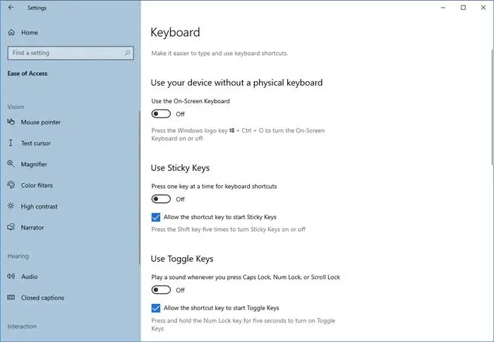 Kemudian, jangan lupa untuk masuk ke menu “Ease of Access Center” dan klik tombol “Start On-Screen Keyboard”.