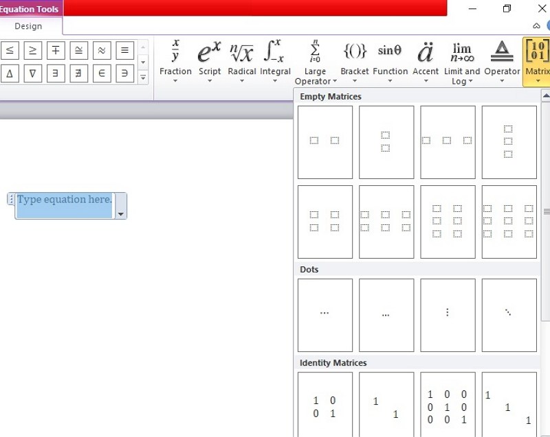 Pada halaman selanjutnya, pilih opsi “Insert New Equation”