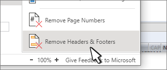 Pilih Remove Footer.