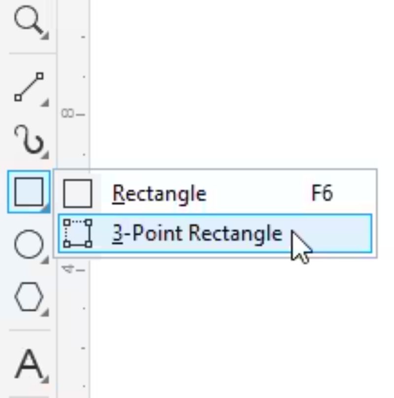 Cara untuk membuat bagan pertama yaitu membuat kotak untuk nama dengan menggunakan Rectangle Tools