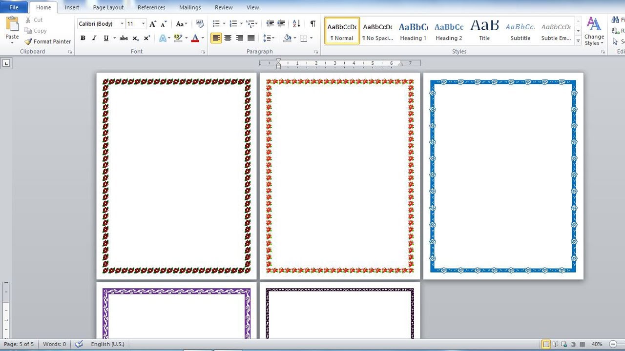 Fungsi Border atau Bingkai di Microsoft Word