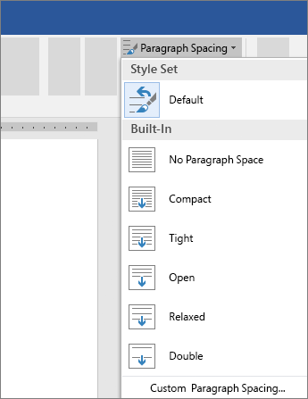 Kemudian, pilih opsi Line and Paragraph Spacing