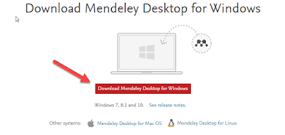 Klik opsi download yang terdapat di pojok kanan pada halaman website Mendeley.