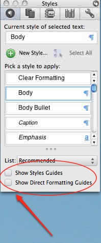 Langkah berikutnya yang perlu dilakukan adalah mengaktifkan Show Styles Guides dengan memberikan centang disampingnya