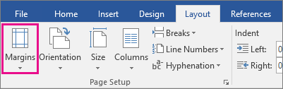 Setelah itu, atur bagian margin dokumen dengan membuka menu Layout. Selanjutnya, klik opsi Margin