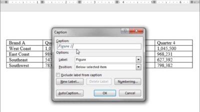 Cara Membuat Caption Tabel di Word untuk Buat Tabel Lebih Jelas