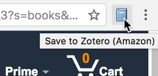 Cari tombol atau ikon Zotero di toolbar browser kamu