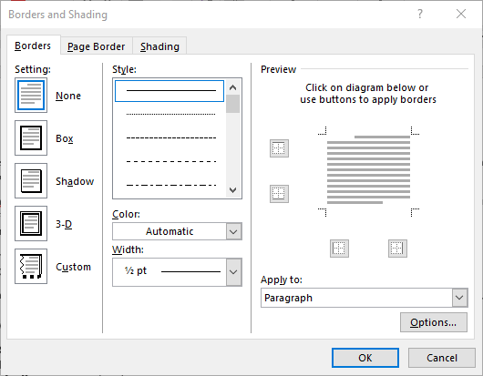 Di sini pilih opsi dengan kata Border di dalamnya. Kamu bisa memilih top border, left border, bottom border, right border, atau bahkan all border,