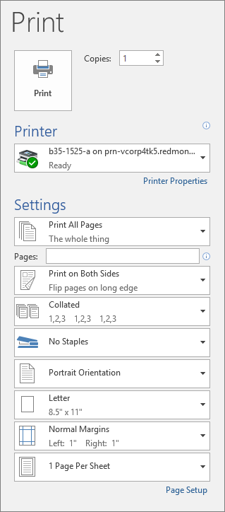 Klik Ctrl + P atau klik “Print” di menu “File”