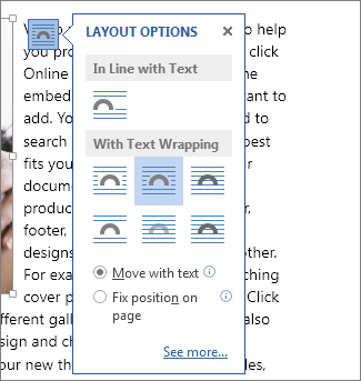 Klik “More Layout Options”