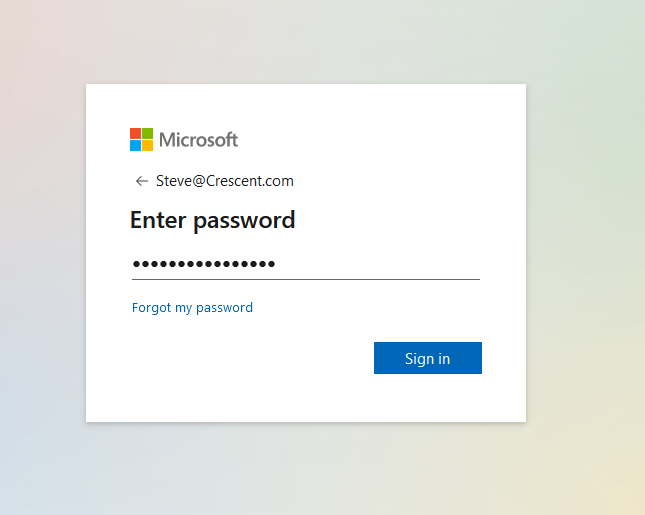 Masukkan password