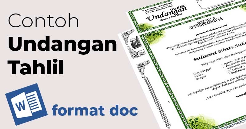 Fungsi Surat Undangan Tahlil