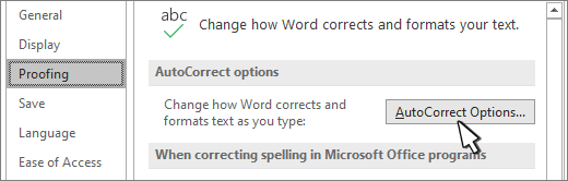 Kemudian, di bagian autocorrect option, klik di kotak autocorrect option dan akan tampil kotak dialog autocorrect- Indonesia seperti yang nampak di bawah