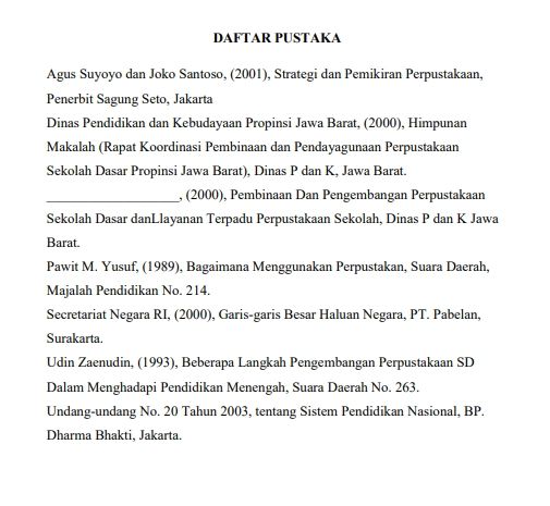 Membuat Daftar Pustaka