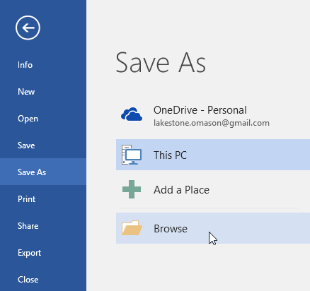 Simpan dokumen tersebut dalam format PDF. Kamu dapat melakukannya dengan mengklik File, lalu Save As, dan pilih Browser