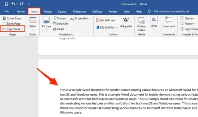 Cara Menambah Kertas Baru di Word