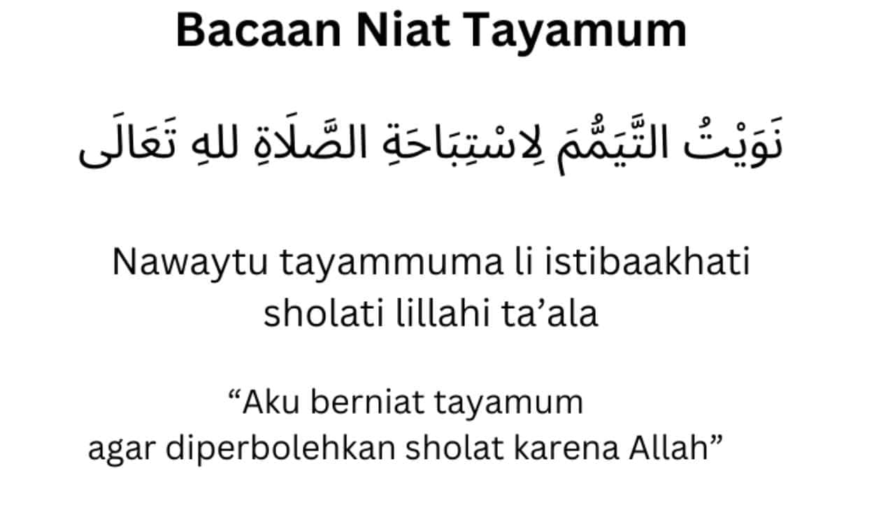 Doa Tayamum