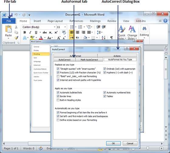 Menggunakan Auto Format