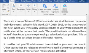 5 Cara Mengatasi Selection is Locked Microsoft Word 2016