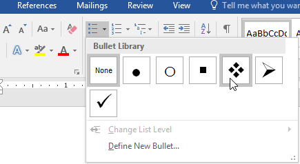 Klik ikon Bullets pada toolbar atau gunakan tombol pintas Ctrl + Shift + L (untuk Windows) atau Cmd + Shift + L (untuk macOS) untuk mengaktifkan bullet list